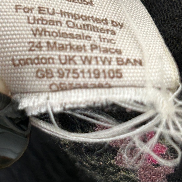 Free People Just The Two Of Us Floral Boho Tunic Top Black Small - Picture 8 of 10